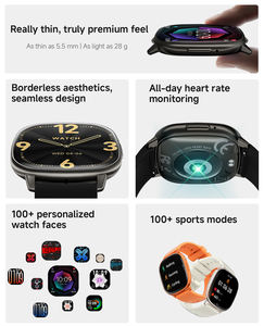 Nouvelle montre connectée fine et légère avec écran tactile AMOLED, bracelet original, étanche, tracker de fitness pour hommes, compatible <span class=keywords><strong>Android</strong></span> et iOS - Product Image 5