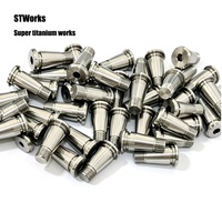 Vis à épaule en titane de grade 5 usinée sur mesure par CNC, M12x1.25, revêtement PVD, vis à pas super dur, fixation hexagonale interne