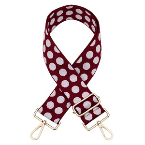 Meetee กระเป๋าผ้าแจ็คการ์ดหนาพิมพ์ลายวงกลม B-J2106,อุปกรณ์เสริมกระเป๋าถือสายสะพายไหล่ยาวปรับได้ - Product Image 5