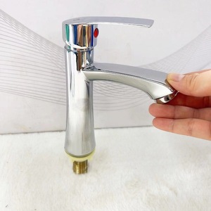 Grifo de Lavabo Tenglida de un Solo Orificio con Válvula de Cerámica, Grifo de Agua Fría Individual de Aleación de Zinc para Montaje en Encimera - Product Image 2