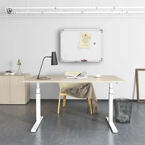 Estación de trabajo de oficina en casa ajustable en altura de estilo moderno, mesa de ordenador inteligente, escritorio de pie para personal de oficina