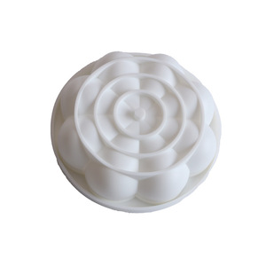 Round Flower Silicone Mousse Cake Mold 19.5Cm White For DIY Baking - Product Image 4
