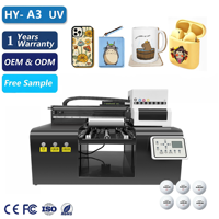 Impresora UV A3 Duradera 3040 para Pelotas de Golf, Impresora UV con Barniz Brillante y Aceite, Equipo de Oficina para Azulejos, Lienzos y Cobre