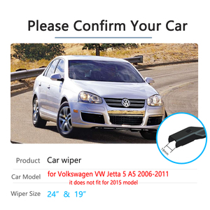 Per VW Jetta A5 5 MK5 2005 ~ 2011 Auto Tergicristallo Lama 2PCS Anteriore Parabrezza <span class=keywords><strong>Tergicristalli</strong></span> Accessori Auto 2006 2007 2008 2009 2010 - Product Image 2