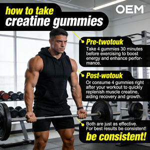 Gomitas de Creatina Compleja Avanzada para el Apoyo Muscular 5000mg con <span class=keywords><strong>L</strong></span>-Taurina y Vitamina B12 para el Desarrollo de la Fuerza - Product Image 4