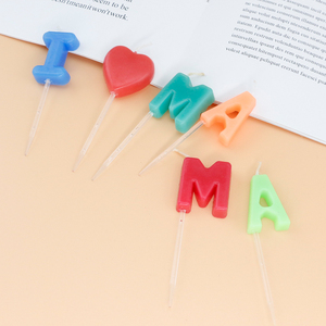 Vendita calda decorazione per la casa set di <span class=keywords><strong>buon</strong></span> <span class=keywords><strong>compleanno</strong></span> <span class=keywords><strong>torta</strong></span> candele lettera Stick fatto di paraffina - Product Image 2
