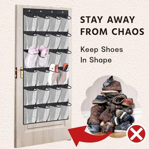 K103 Selling 24 Grid Door Hanging <b>Storage</b> <b>Bag</b> Multi-Layer Waterproof for Bathroom Kitchen Living Room Shoe <b>Storage</b> Eco-Friendly - Product Image 5