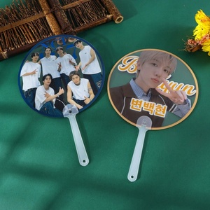 Éventails à main personnalisés KPOP, impression <span class=keywords><strong>de</strong></span> logo OEM, mini-éventails en PP, vente en gros, personnalisation publicitaire, éventails à main en plastique PP bon marché - Product Image 3