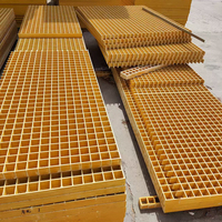 Équipement de construction professionnel, forte capacité de charge, panneau de drainage résistant au feu, plaque de couverture en grille FRP