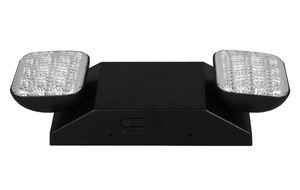 Perlengkapan pencahayaan darurat LED UL924 dengan 2 kepala mata serangga LED dan baterai cadangan-lampu keluar standar US warna hitam - Product Image 2
