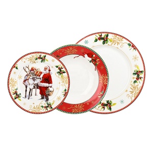 Décoration d'intérieur Assiettes en céramique de Noël personnalisées en porcelaine osseuse antique - Product Image 1