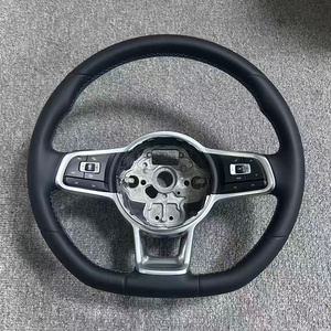 Volant en cuir pour Volkswagen VW <span class=keywords><strong>Golf</strong></span> <span class=keywords><strong>5</strong></span> 6 7 R MK6 MK7 MK8 Jetta Passat B8 Polo Tiguan GTI - Product Image 6