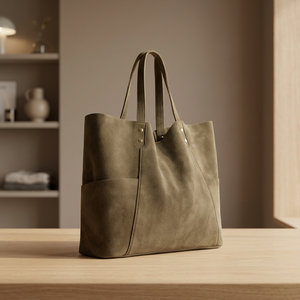 Pochette pour femme en cuir véritable, durable, légère, imperméable, avec fermeture éclair, prix d'usine BS INTERNATIONAL - Product Image 5