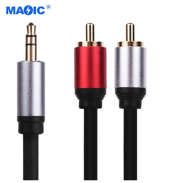 Custom Audio Splitter Cable 3.5mm to 2 RCA Dual Loftus Aux Stereo Cable for RCA Audio Cable