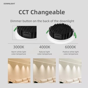 European LED Ultra-Thin Downlight 12W 3CCT CE IP44 spotlight SMD Dimmable Downlight Aluminum Office Home Hotel Modern LED <strong>light</strong> - Product Image 2