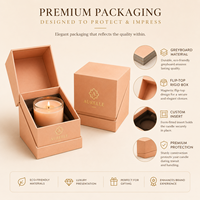 Boîte cadeau à rabat haut de gamme personnalisée, adaptée aux bougies parfumées, aux parfums, aux emballages de bijoux, avec doublure en éponge