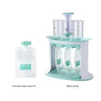 Presse-purée manuel pour bébé, sac de conservation pour aliments pour bébé, sans BPA/PVC, pour aliments complémentaires de 6 à 12 mois