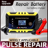 Chargeur de batterie intelligent pour voiture 12V Affichage LED de réparation d'impulsion LCD 24V 30A pour scooter électrique 5A/10A/20A AC/DC Compatible EU/UK/AU/US