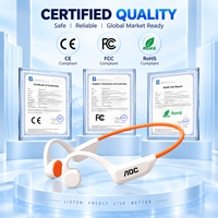 Écouteurs à conduction osseuse AOC Bluetooth 5.4, écouteurs sportifs sans fil à oreille ouverte, étanches IPX4, vente en gros OEM ODM