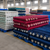 Tissu Brocart 100% Polyester Dobby Dot Uni Anti-Abrasion Anti-Déchirure Anti-Boulochage, Poids Moyen 80GSM, Vente en Gros