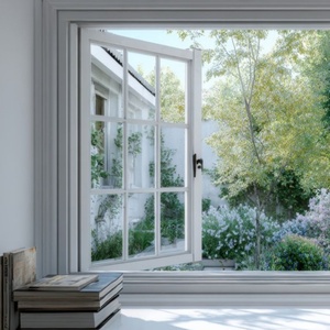 Fenêtre à battant en aluminium certifiée NFRC ALUFRONT avec grilles, fenêtre à économie d'énergie pour bâtiments résidentiels - Product Image 5