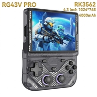 Konsol Game Video RG43V Pro Harga Terjangkau CPU RK3562 4000 Mah Konsol Game Genggam Mendukung Wifi