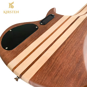 กีตาร์เบสไฟฟ้าคุณภาพสูง 43 นิ้ว 6 สาย 24 เฟรต ตัวบอดี้ทำจากไม้ Zebrawood และ Okoume คอทำจากไม้เมเปิลแคนาดา - Product Image 2