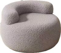 Fauteuil simple en velours crème nordique, durable, moderne, incurvé en U, pour salon, chambre, appartement