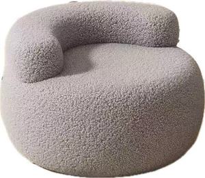 Poltrona Singola in Velluto Crema Stile Nordico, Moderna e Resistente, a Forma di U <span class=keywords><strong>per</strong></span> <span class=keywords><strong>Soggiorno</strong></span>, Camera da Letto e Appartamento - Product Image 5