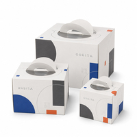 Caja de Cartón Plegable Ecológica Personalizada al por Mayor, Embalaje Biodegradable para Pasteles, Galletas, Donuts y Bizcochos con Logotipo Impreso