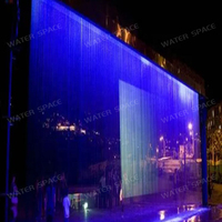 Cortina de Agua Digital Personalizada de 1M 2M 3M, Cascada de Agua para Decoración Interior y Exterior