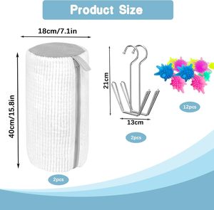 Bolsa de Lavandería Reutilizable Blanca para Guardar Zapatillas Deportivas, Tenis, etc., Kit de Lavado de Zapatos para Lavadora y Secadora - Product Image 2