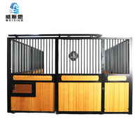 Boîte de rangement en bambou de luxe pour chevaux Équipement personnalisé de 12 pieds Panneaux d'écurie galvanisés portables standard pour chevaux Pferd