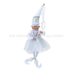 Новинка! Декор для рождественской елки: плюшевый эльф-кукла, серебристый, 60 см, на заказ. - Product Image 6