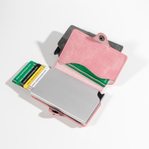 Casekey Denim Leather Pop up <b>Men's</b> Thin Portefeuille Intelligent <b>RFID</b> Automatic <b>Wallet</b> <b>for</b> <b>Men</b> With Slim Smart Card Holder - Product Image 5