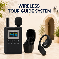 Système de guide touristique sans fil professionnel 2,4 GHz, portée de 250 m avec récepteur binaural pour les visites de musées, d'usines et de formations