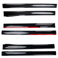 PUERXIN — jupes latérales universelles de voiture, accessoires de voiture, jupes latérales pare-choc en Fiber de carbone, séparateur de lèvre, Extensions linéaires de fond latéral