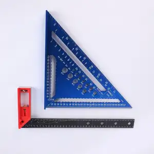 Versatile Industrial Alloy Rafter Square Set Includes Triangle Square With 2 Raw Holes Easy To Use For Carpenter's Tool Markin