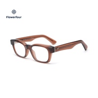 Monture de lunettes en acétate noir unisexe, style vintage, monture complète, design classique, pour la lecture et l'ordinateur