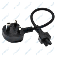 UK BS1363 prise secteur vers IEC C5 3pin câble d'alimentation pour ordinateur portable PC moniteur Type G adaptateur rallonge 30cm
