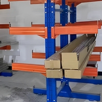 Étagère cantilever robuste et réglable en acier au carbone Q235B pour le stockage de tuyaux en acier, de profilés et de matériaux longs