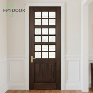 Puertas Frontales de Madera Sólida de Caoba Africana Vintage con Paneles de Vidrio para Casas, <span class=keywords><strong>Puerta</strong></span> Exterior de Madera Estándar Individual - Product Image 3