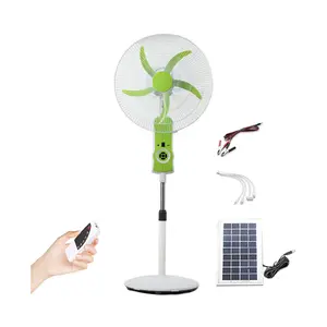 ChangRong 9 Velocidade Fãs Elétricos Ajustáveis Contratados Design Solar Stand Fan 18 inch com controle remoto e Led