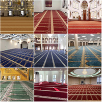 Revêtement de sol en rouleau de qualité professionnelle pour zones de culte, intérieurs islamiques et aménagements de salles de prière, tapis de mosquée