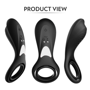 S-HANDE 진동 실리콘 페니스 슬리브 남성용 콕링 - Product Image 3