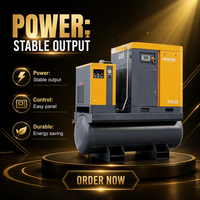 Compresseur d'air industriel à vis, silencieux, refroidi par air, lubrifié, Airking 4 1 7.5kW-15kW 10-20HP 16Bar 232psi