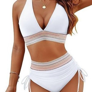 <span class=keywords><strong>Maillot</strong></span> <span class=keywords><strong>de</strong></span> <span class=keywords><strong>bain</strong></span> bikini sexy dos nu pour femme, col halter, couleur unie, ensemble <span class=keywords><strong>2</strong></span> <span class=keywords><strong>pièces</strong></span>, séchage rapide, très élastique - Product Image 2
