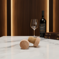 Bouchon en liège de hêtre de la marque Compass, le plus vendu, pour vin rouge et whisky, frais, durable, portable, réutilisable, pour mariage et bar