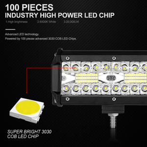 Barre lumineuse <span class=keywords><strong>LED</strong></span> à trois rangées de 15 pouces, 300W, feux combinés, faisceau de travail, barre <span class=keywords><strong>LED</strong></span>, feux de conduite 4x4 pour <span class=keywords><strong>Niva</strong></span> <span class=keywords><strong>Lada</strong></span> tout-terrain ATV 12V 24V - Product Image 5