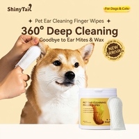 Lingettes nettoyantes hypoallergéniques pour oreilles d'animaux, double couche épaissie, extrait naturel, sûres pour chiens et chats, toilettage, marque privée OEM